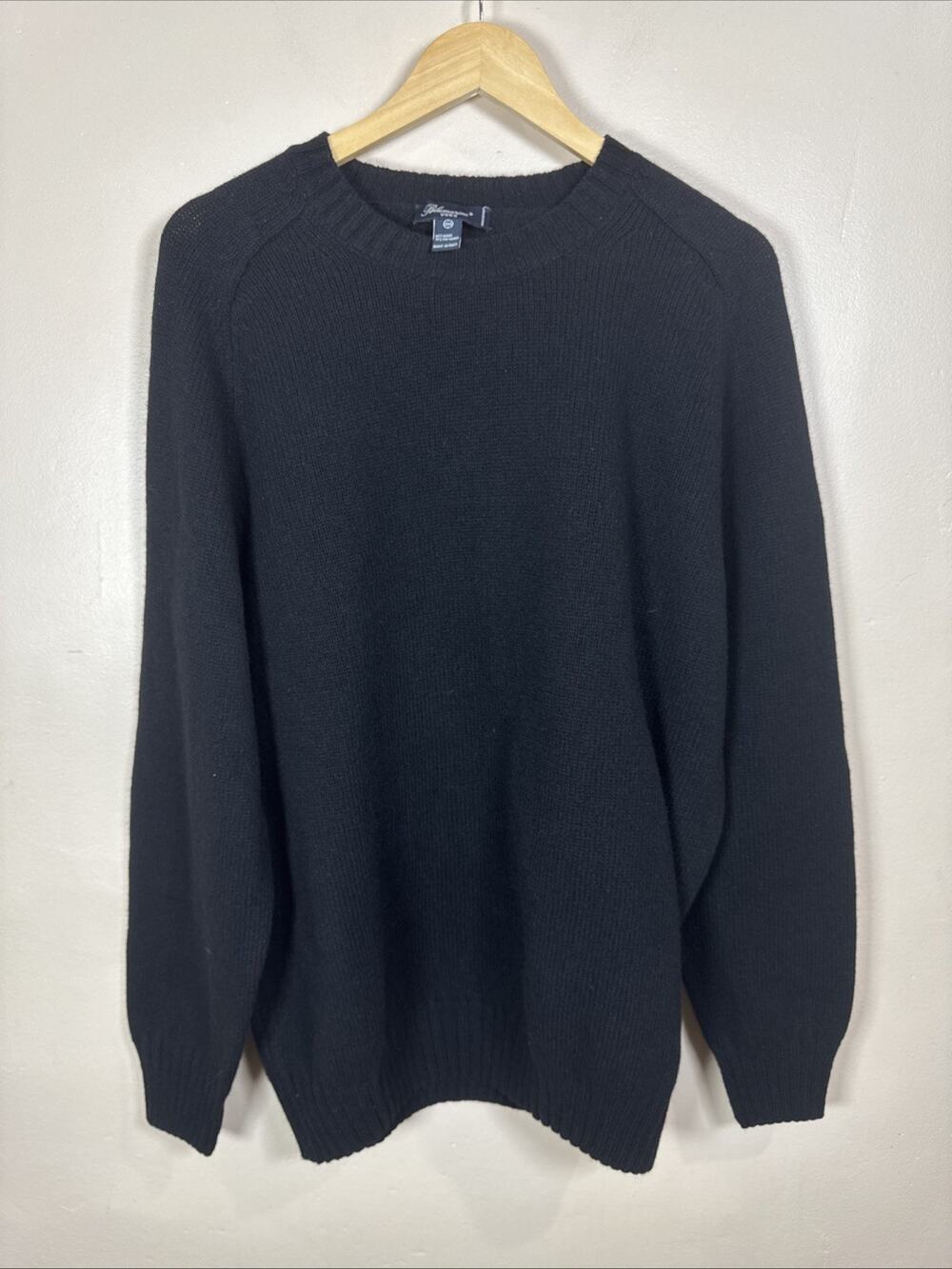 Blumarine Uomo Men’s Sweater Knit Crewneck Wool Blend XXL Made In Italy Black